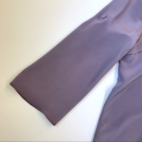 BCBG Purple V-neck Blouse w/ Bell Sleeves - Small - Picture 4 of 5